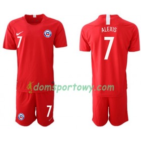 Koszulka Chile ALEXIS 7 Dziecięcy Domowe Koszulki Piłkarskie 2018-2019 Krótki Rękaw 